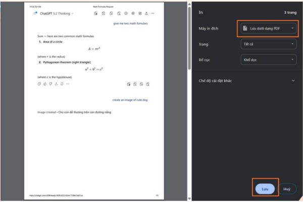 4 cách xuất nội dung ChatGPT sang PDF, Docs không bị lỗi format 10 Cách 2: Dùng lệnh in (Print to PDF)