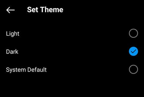 Cách bật Dark Mode trên Instagram 19 Cách bật Dark Mode trên Instagram 15