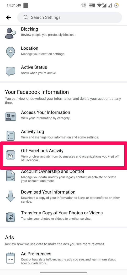 Cách chặn Facebook theo dõi bạn toàn tập 24 Off-Facebook Activity