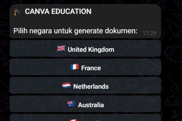 Cách dùng bot tự động verify để đăng ký ChatGPT K12, Spotify Student,... 14 Chọn quốc gia