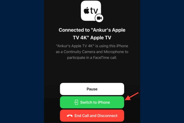 Cách chuyển cuộc gọi từ Apple TV trở lại iPhone/iPad