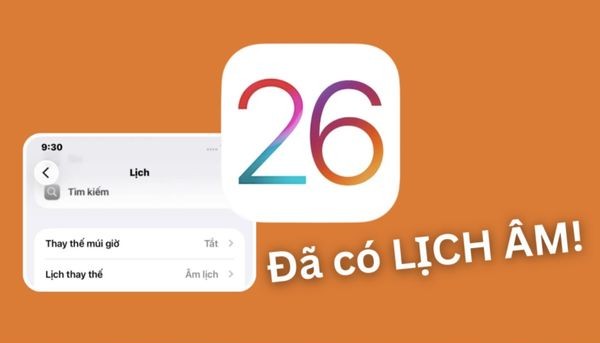 Tính năng lịch âm có sẵn trên iPhone iOS 26