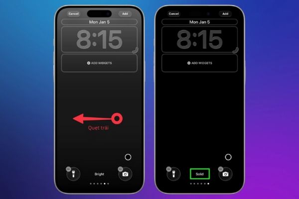 Cách đổi hình nền iPhone sang màu trơn, không cần tải ảnh 13 Bước 3: Chuyển sang bộ lọc đồng nhất