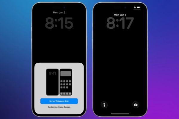 Cách đổi hình nền iPhone sang màu trơn, không cần tải ảnh 14 Chọn Đặt thành Cặp hình nền