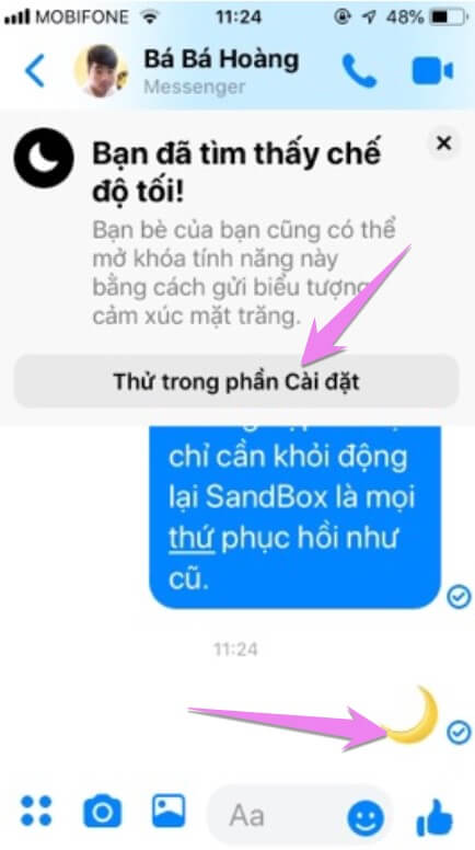 Cách kích hoạt chế độ tối Dark Mode cho Messenger bằng Emoji? 8 Cách kích hoạt chế độ tối Dark Mode cho Messenger bằng Emoji?