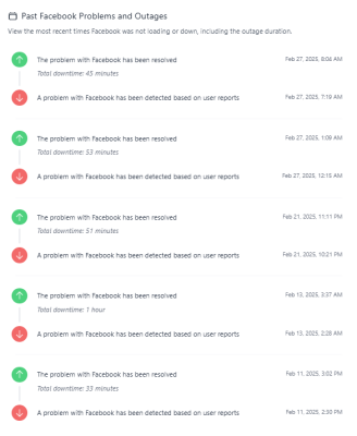 Cách kiểm tra Facebook có bị sập hay không bằng downforeveryoneorjustme.com 10 facebook down