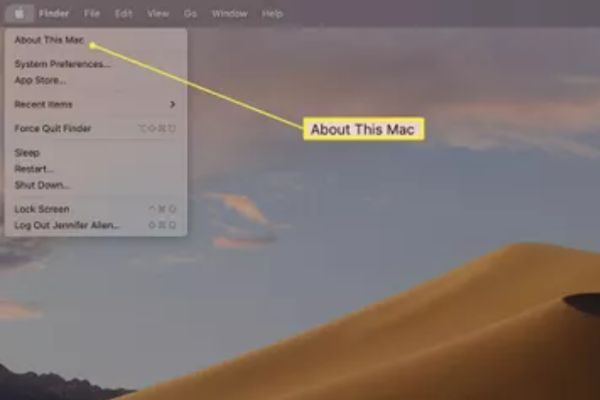 Cách kiểm tra VRAM trên Mac để biết máy bạn có đủ mạnh để chơi game 9 Chọn Giới thiệu về máy Mac này