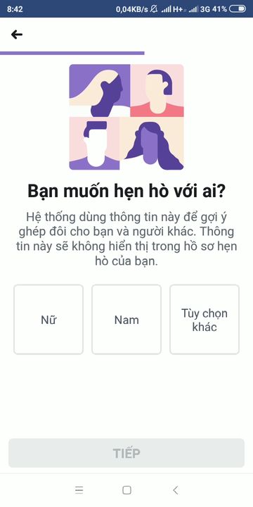 Cách mở tính năng Hẹn hò Facebook (Secret Crush) 16 Chọn giới tính mà bạn muốn hẹn hò: