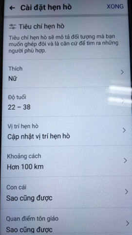 Cách mở tính năng Hẹn hò Facebook (Secret Crush) 19 hỉnh sửa/thay đổi lại các thông tin mong muốn tìm Secret Crush