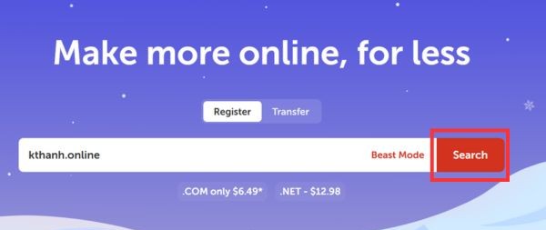 Cách mua tên miền giá rẻ .online/.store/.site chỉ với 5k 11 Tìm kiếm và lựa chọn