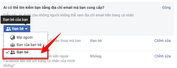 Cách ẩn danh trên Facebook khỏi sự tìm kiếm của người khác 17 chuyển từ chế độ Mọi người sang Bạn bè