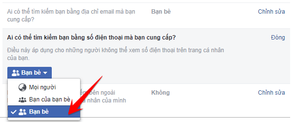 Cách ẩn danh trên Facebook khỏi sự tìm kiếm của người khác 18 chuyển từ chế độ Mọi người sang Bạn bè