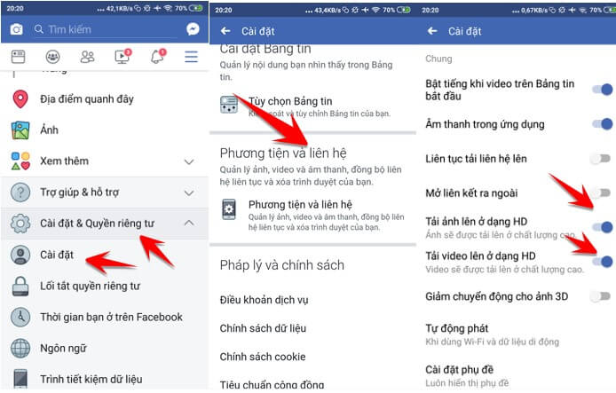 Đăng ảnh và video chất lượng HD bằng điện thoại Android