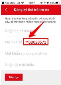 hập mã MSB028571 để được tặng 10k vào tài khoản MSB