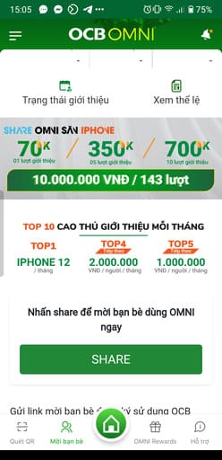 Cách nhận 100k miễn phí trên OCB OMNI 32 Cách nhận 100k miễn phí trên OCB OMNI 30