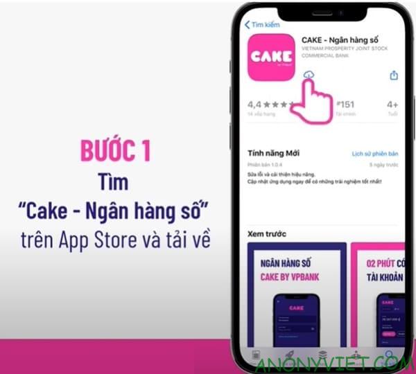 Cách nhận 50k miễn phí từ ứng dụng Cake 12