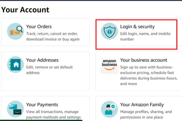 Vào mục Login & Security và thêm địa chỉ email