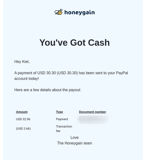 Cách rút tiền trên Honeygain 26 Cách rút tiền trên Honeygain 22