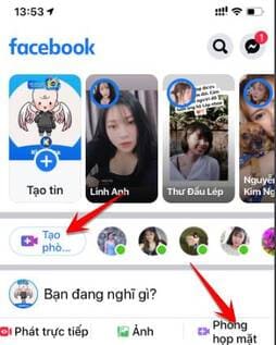 tạo messenger rooms facebook