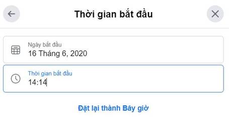 Thời gian bắt đầu