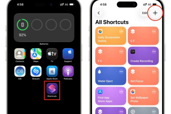 Cách thêm nút WiFi Bluetooth vào màn hình chính iPhone 13 Nhấn vào dấu cộng (+)