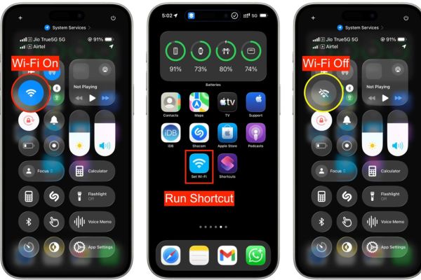 Cách thêm nút WiFi Bluetooth vào màn hình chính iPhone 17 Cách thêm nút WiFi Bluetooth vào màn hình chính