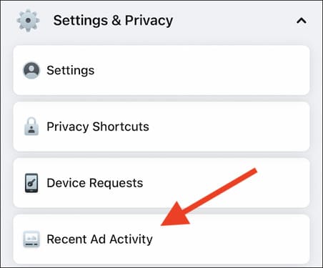 Cách tìm các quảng cáo đã xem gần đây trên Facebook 18