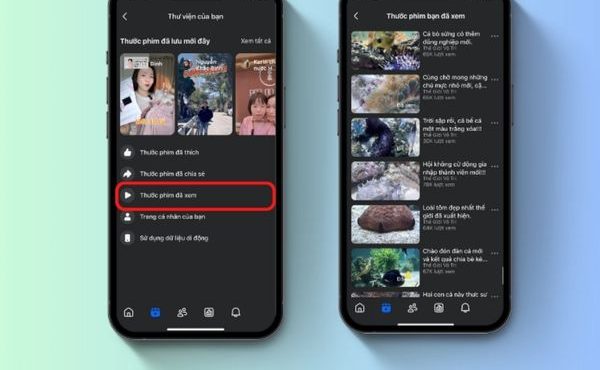 Cách tìm lại video đã xem trên Facebook 10 Nhấn vào mục "Thước phim đã xem"
