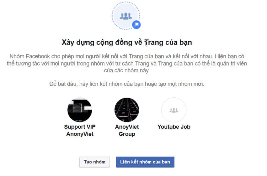 Cách tạo liên kết FANPAGE với GROUP Facebok 18 Cách tạo liên kết FANPAGE với GROUP Facebok 15