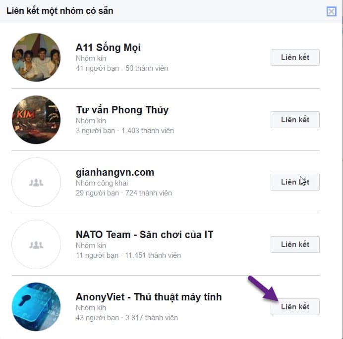 Cách tạo liên kết FANPAGE với GROUP Facebok 19 Cách tạo liên kết FANPAGE với GROUP Facebok 16