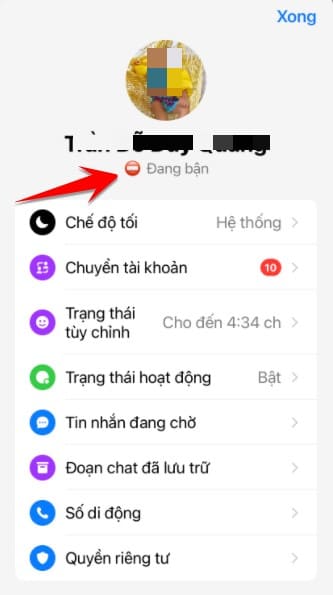 hien thi status messenger facebook