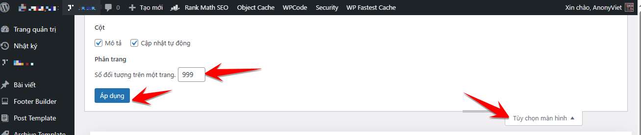 Cách xóa nhanh tất cả Bình luận rác trên Wordpress 7 xoa thu cong binh luan rac