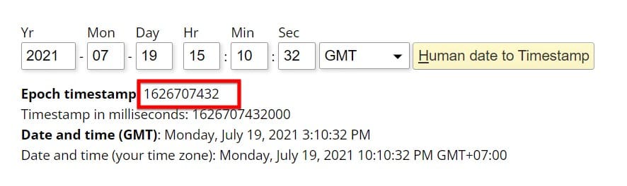 Hướng dẫn đọc lại tin nhắn đầu tiên trên Messenger 15 copy phần Epoch timestamp