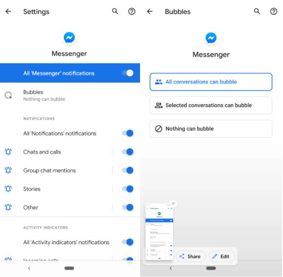 Hướng dẫn các Bật Bong bóng Chat Facebook 2021 18 bat bong bong chat android