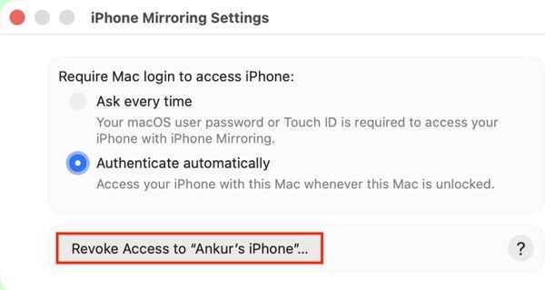 Hướng dẫn cách dùng Live Activities trên macOS 26 18 Thiết lập lại iPhone Mirroring