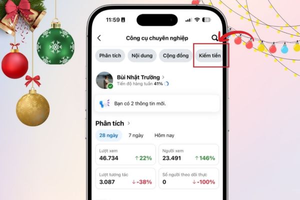 Hướng dẫn cách kiếm tiền từ Facebook cá nhân 17 Mục "Kiếm tiền" sẽ sẵn sàng