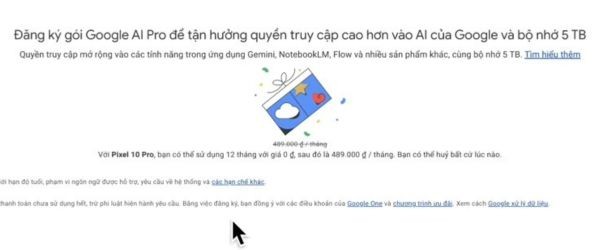 Hướng dẫn cách nhận Google AI Pro 1 năm miễn phí cho tài khoản mới 41 Hướng dẫn cách nhận Google AI Pro 1 năm miễn phí