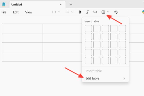 Hướng dẫn cách tạo bảng trong Notepad Windows 11 15 Cách chỉnh sửa và định dạng bảng trong Notepad