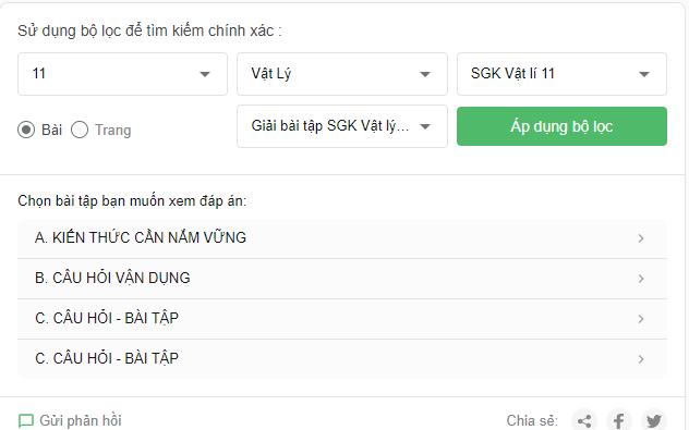 Hướng dẫn giải bài tập Sách Giáo Khoa từ Lớp 1 - 12 với Cốc Cốc 4