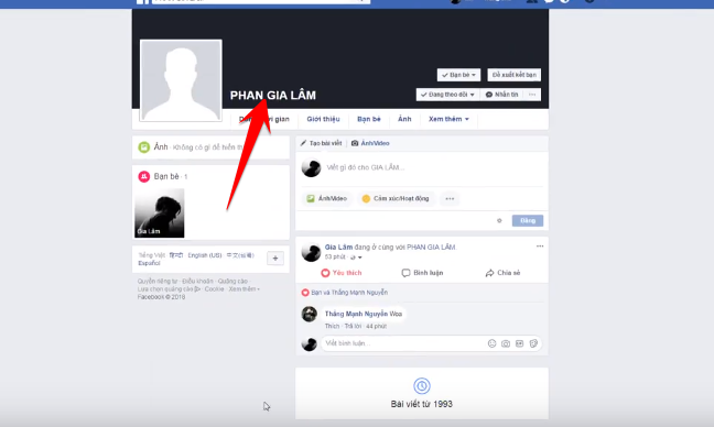 Hướng dãn đổi tên Facebook IN HOA