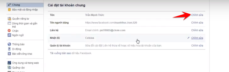 Hướng dẫn đổi tên Facebook IN HOA 5