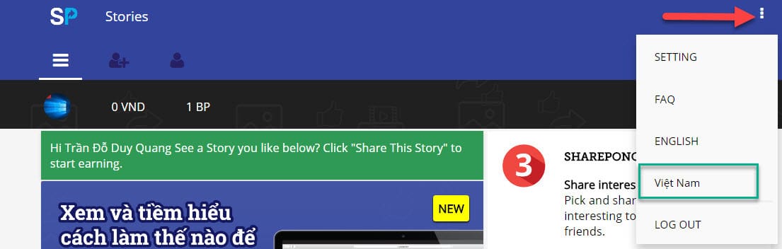 Hướng dẫn kiếm tiền Online với SharePong do báo VNExpress giới thiệu 15