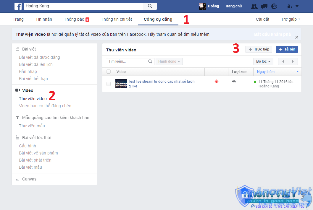Hướng dẫn Live Stream Thống Kê Tương Tác trên Facebook 14 Thiết lập Facebook Live