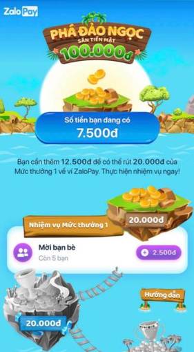 Hướng dẫn nhận 100.000đ về ZaloPay miễn phí - Phá Đảo Ngọc 2