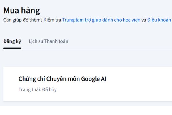 Hướng dẫn nhận chứng chỉ Google AI Professional miễn phí 18 Tìm đến gói đăng ký và chọn Hủy