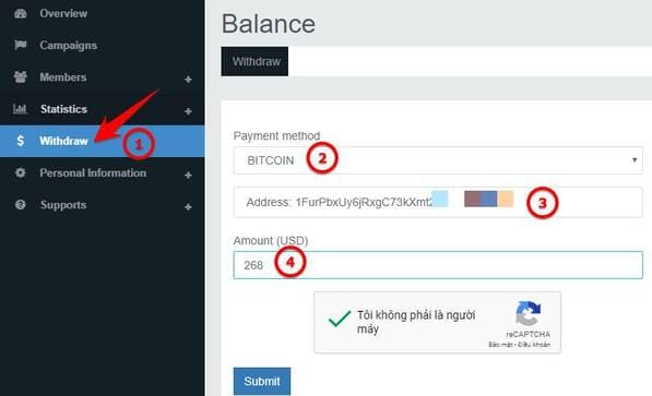 Withdraw tamodo to bitcoin
