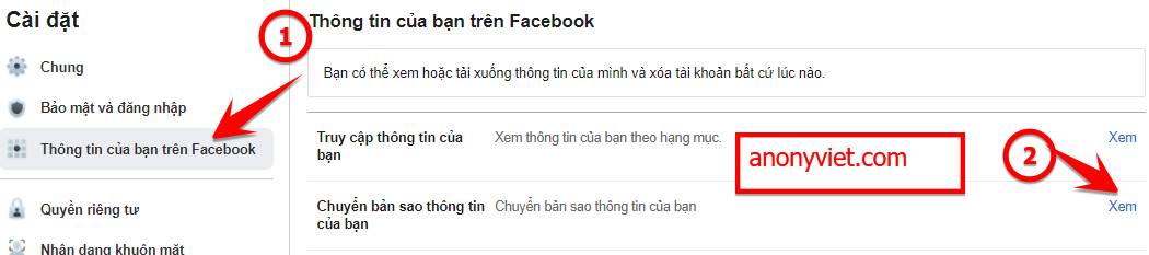 chuyen ban sao thong tin cua ban