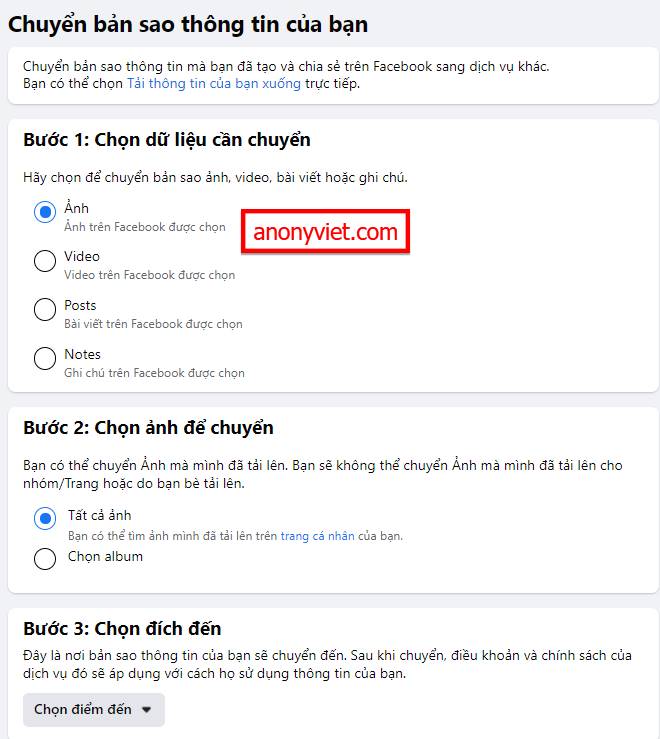 Hướng dẫn sao lưu Facebook sang Google Tài liệu để lưu trữ