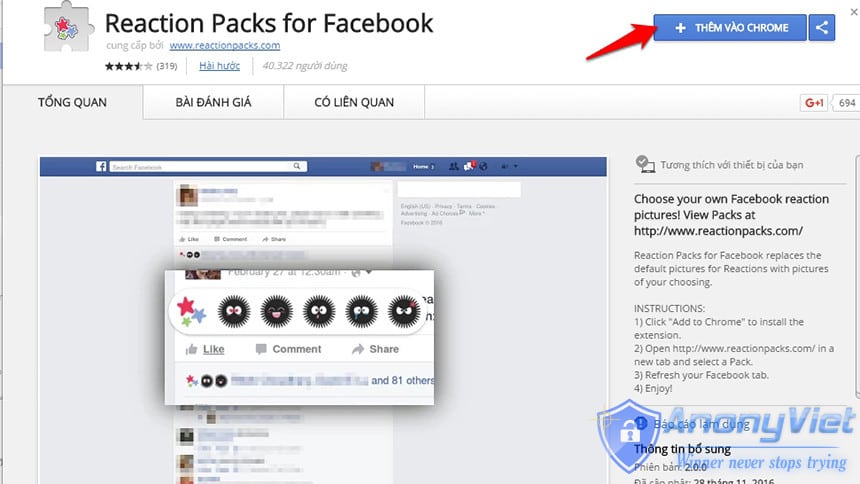 Hướng dẫn tự thay đổi biểu tượng cảm xúc trên Facebook 7