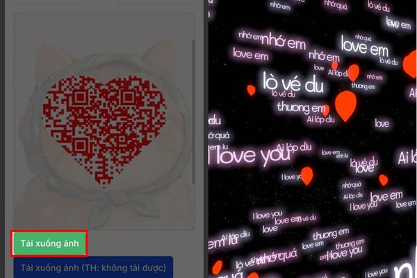 Hướng dẫn tạo QR hiệu ứng tình yêu siêu lãng mạn
